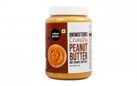 Urban Platter Unsweetened Crunchy Peanut Butter  Plastic Jar  1 kilogram
